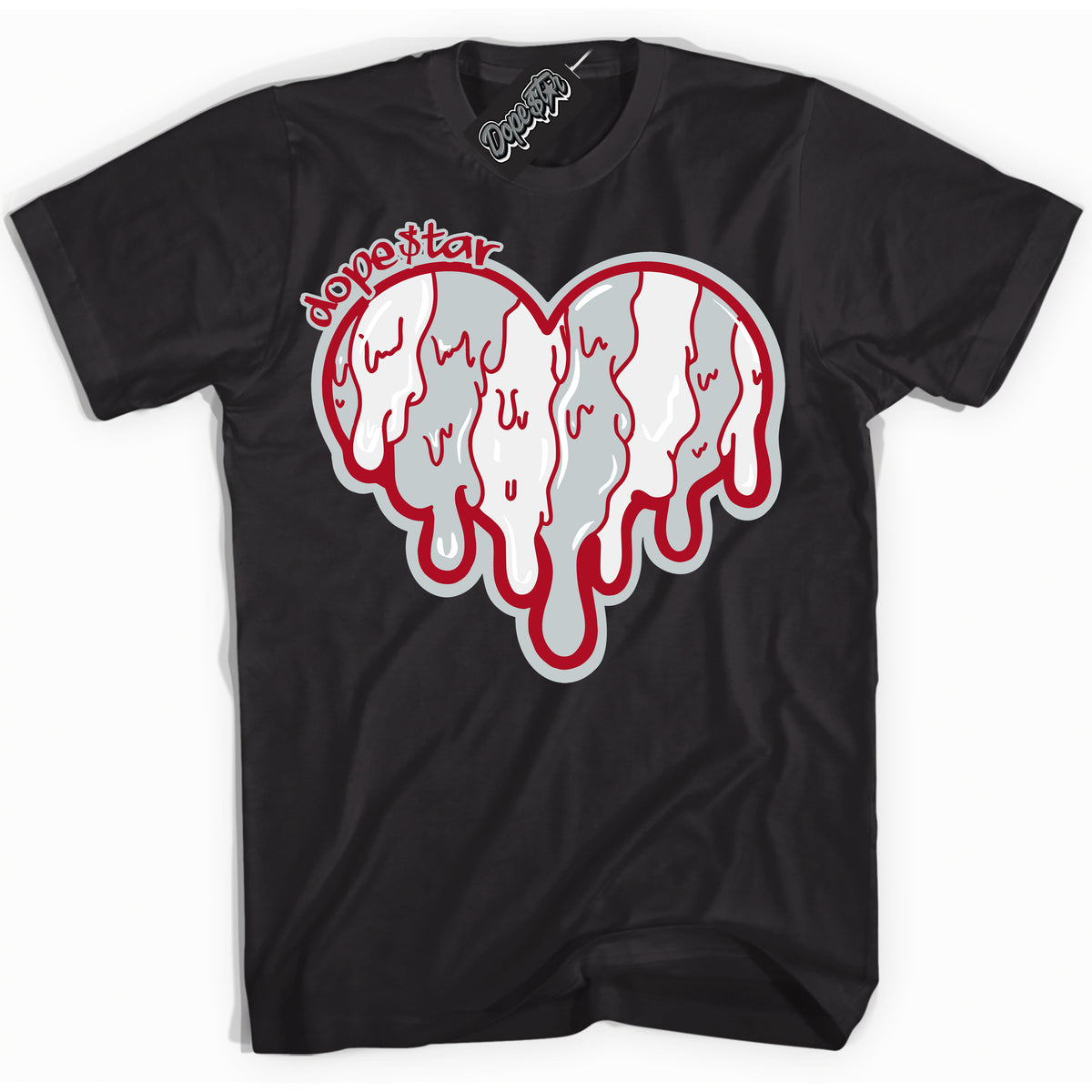 Cool Black Shirt with “ Melting Heart” design that perfectly matches Reverse Ultraman Sneakers.