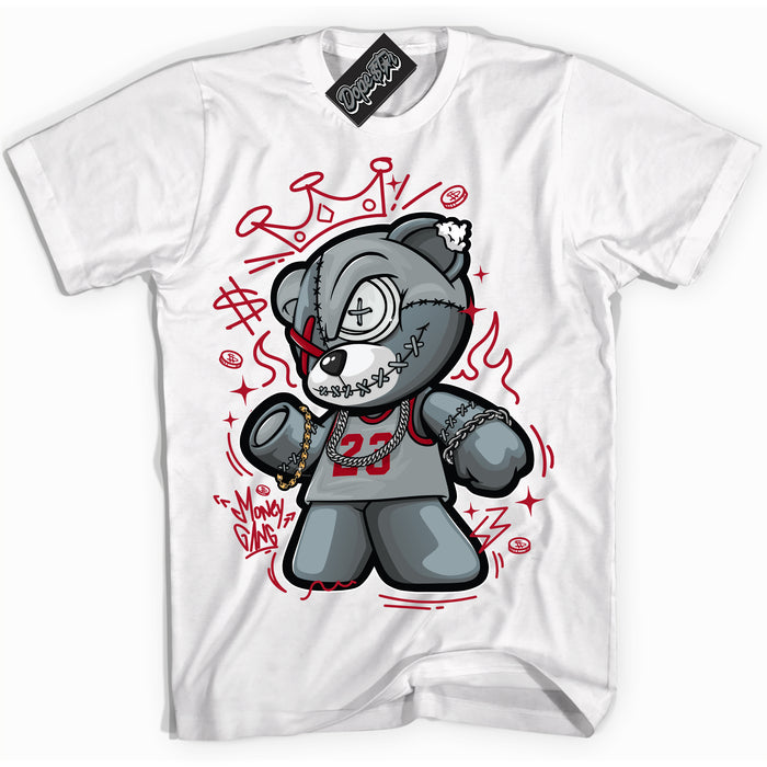 Cool White Shirt with “ Money Gang Bear ” design that perfectly matches Reverse Ultraman Sneakers.