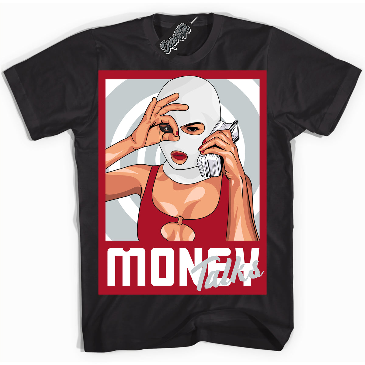 Cool Black Shirt with “ Money Talks ” design that perfectly matches Reverse Ultraman Sneakers.