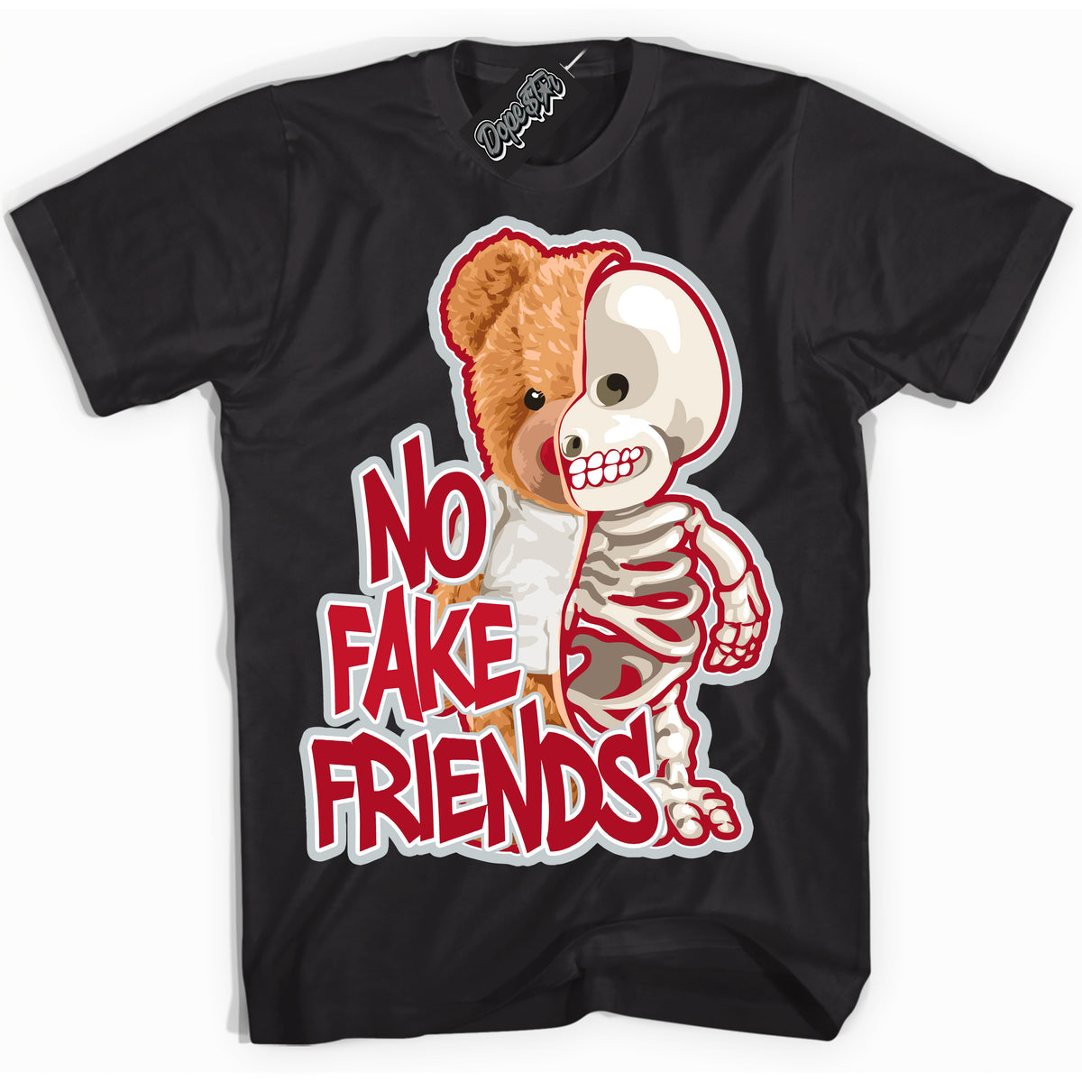 Cool Black Shirt with “ No Fake Friends ” design that perfectly matches Reverse Ultraman Sneakers.