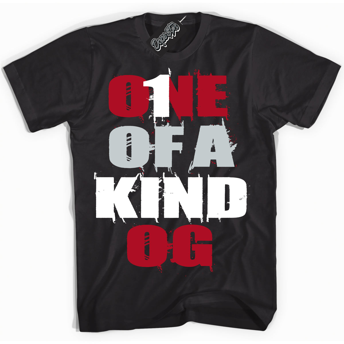 Cool Black Shirt with “ One Of A Kind” design that perfectly matches Reverse Ultraman Sneakers.