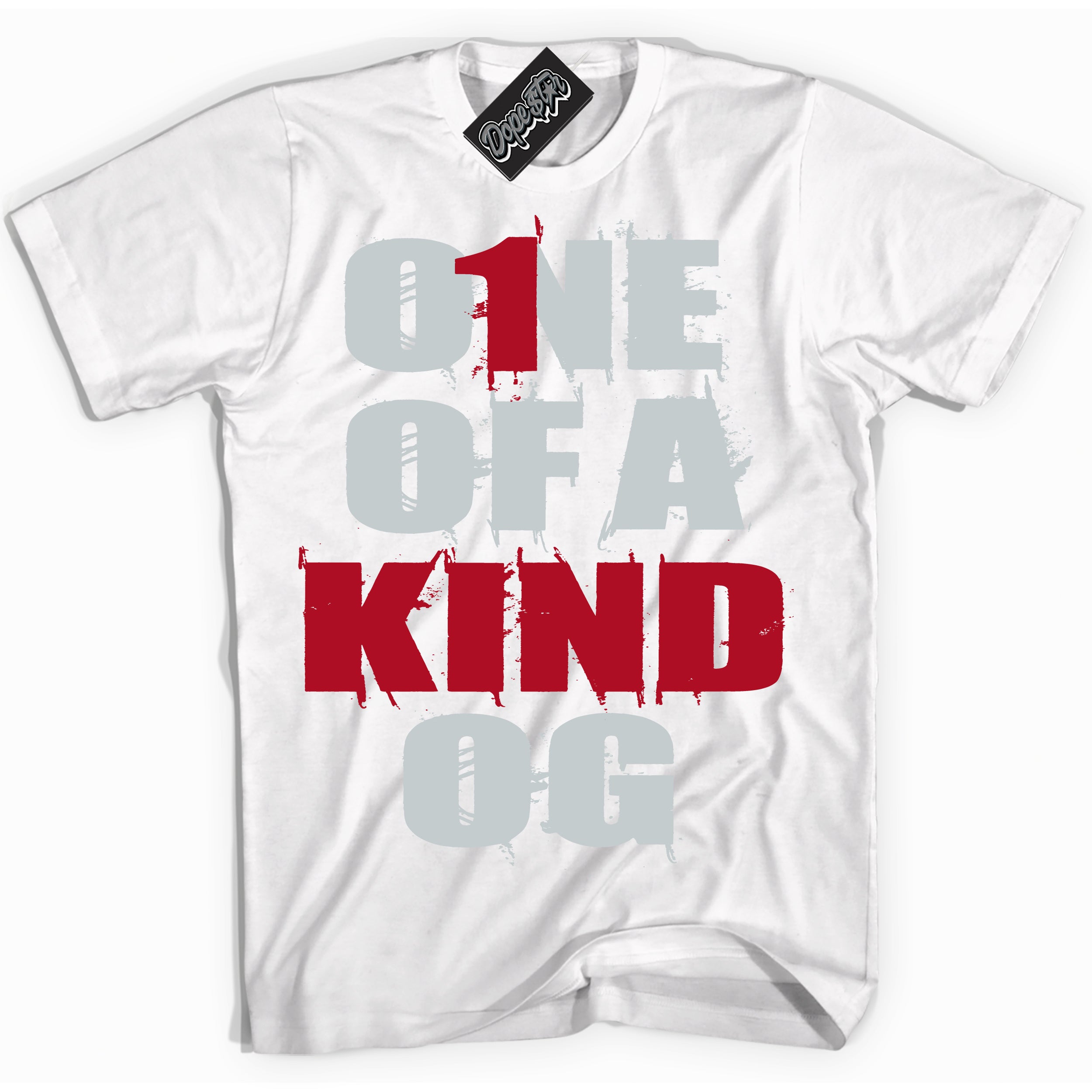 Cool White Shirt with “ One Of A Kind” design that perfectly matches Reverse Ultraman Sneakers.