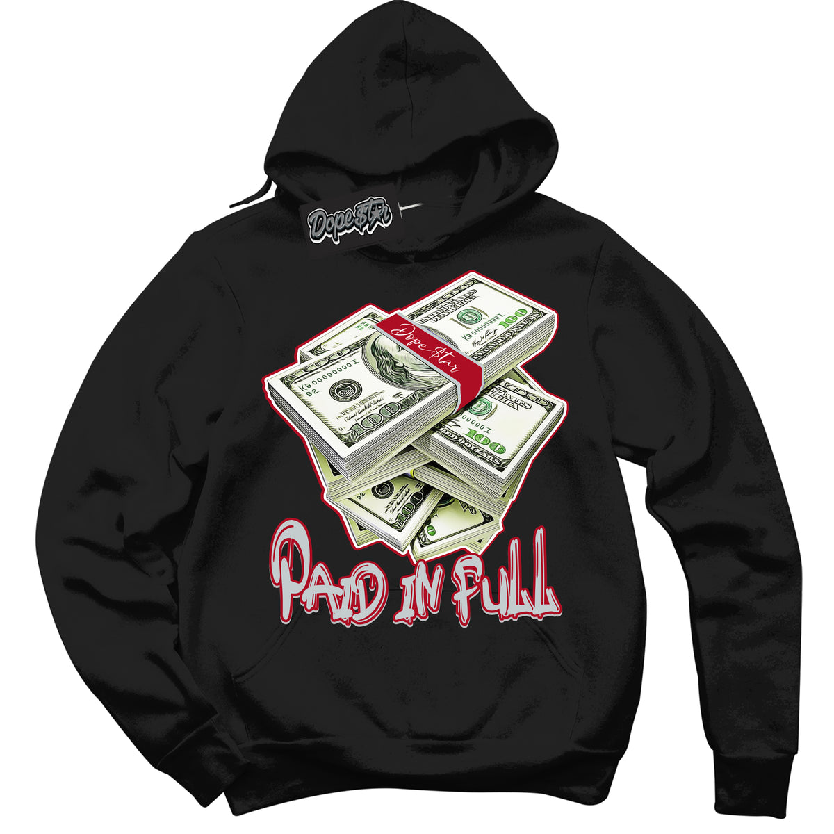 Cool Black Hoodie with “ Paid In Full ”  design that Perfectly Matches  Reverse Ultraman Sneakers.
