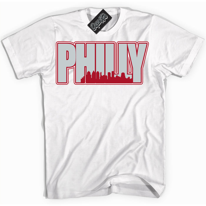 Cool White Shirt with “ Philly ” design that perfectly matches Reverse Ultraman Sneakers.