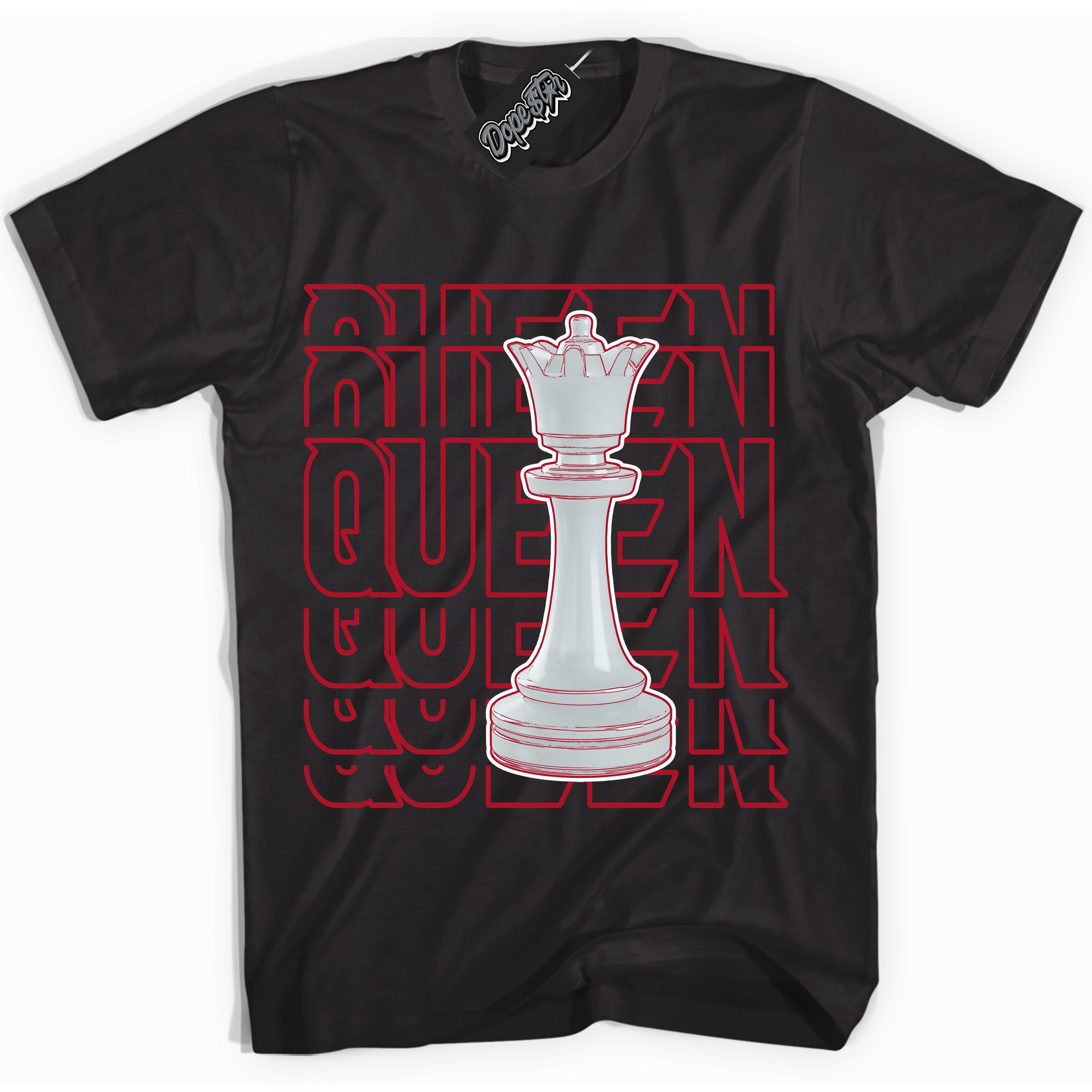 Cool Black Shirt with “ Queen Chess” design that perfectly matches Reverse Ultraman Sneakers.