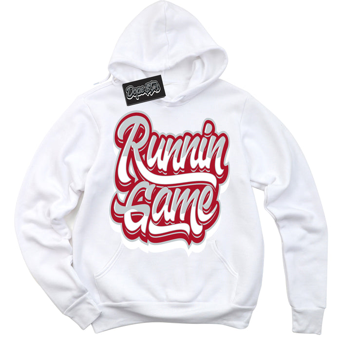 Cool White Hoodie with “ Running Game ”  design that Perfectly Matches  Reverse Ultraman Sneakers.