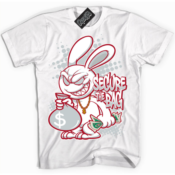 Cool White Shirt with “ Secure The Bag” design that perfectly matches Reverse Ultraman Sneakers.