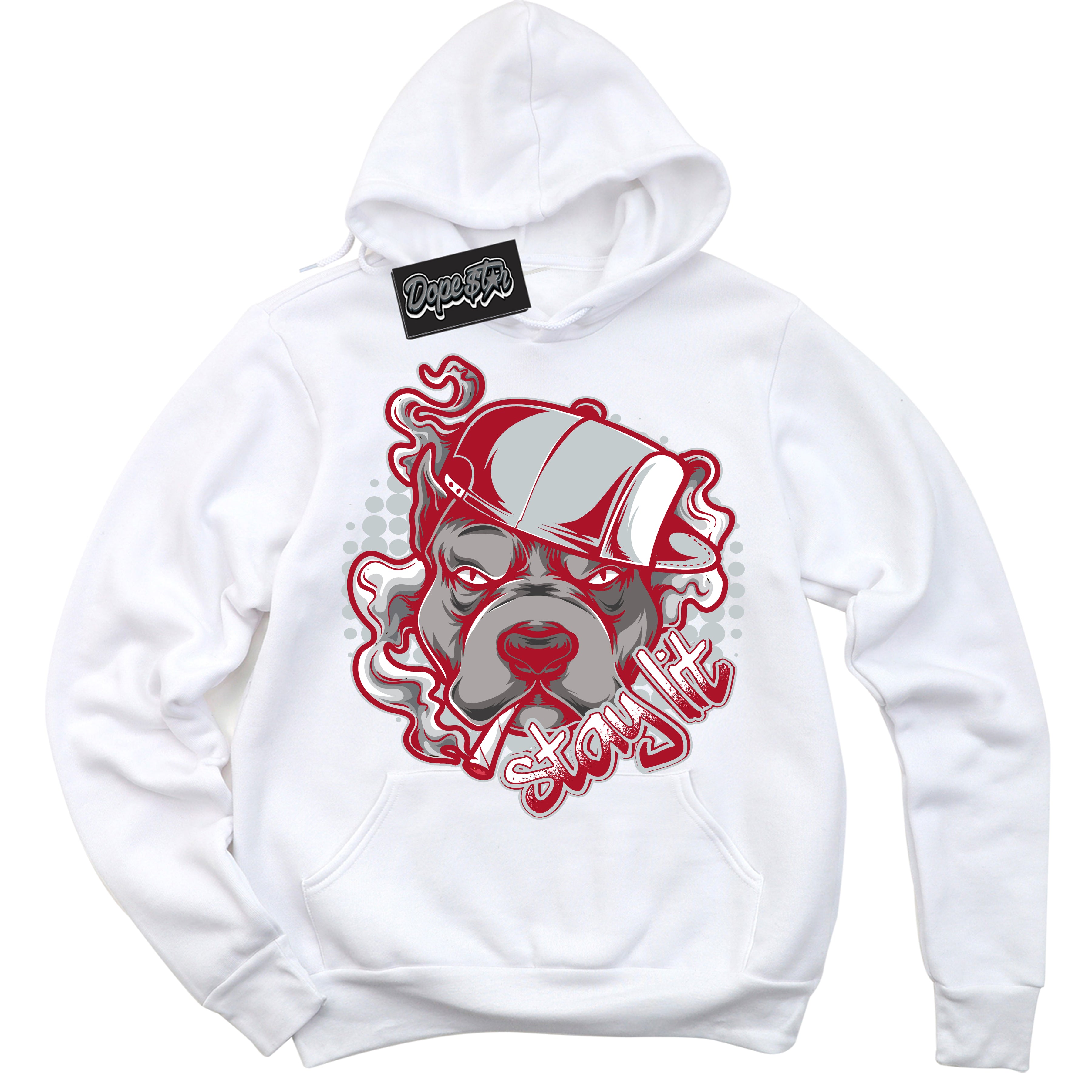 Cool White Hoodie with “ Stay Lit ”  design that Perfectly Matches  Reverse Ultraman Sneakers.
