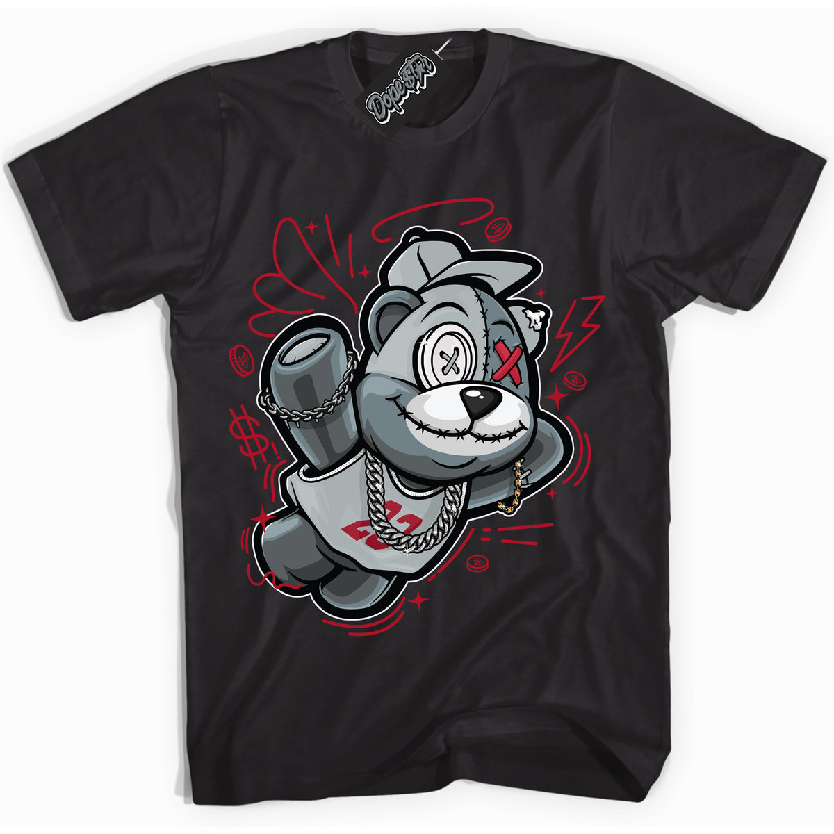 Cool Black Shirt with “ Slam Dunk Bear ” design that perfectly matches Reverse Ultraman Sneakers.