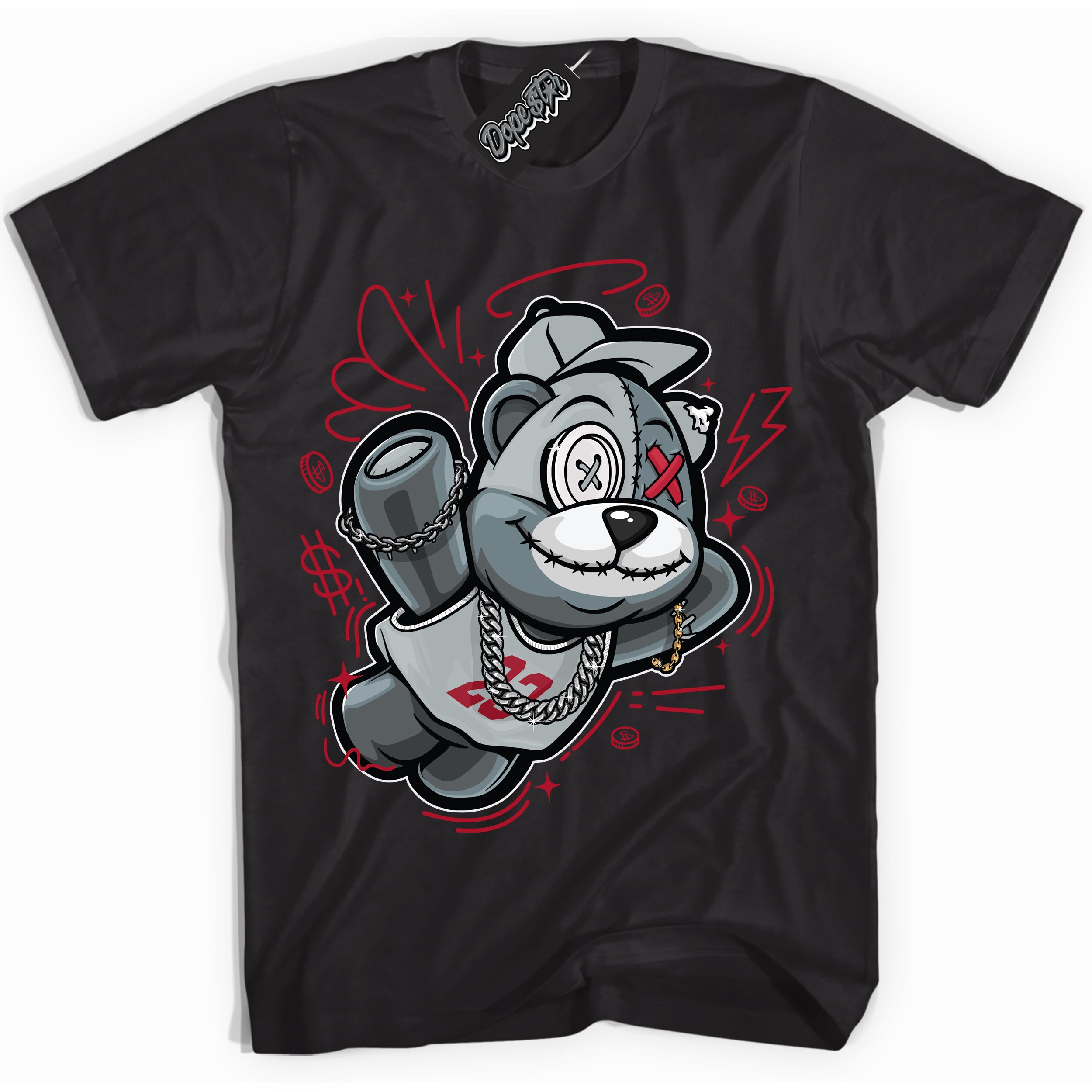 Cool Black Shirt with “ Slam Dunk Bear ” design that perfectly matches Reverse Ultraman Sneakers.