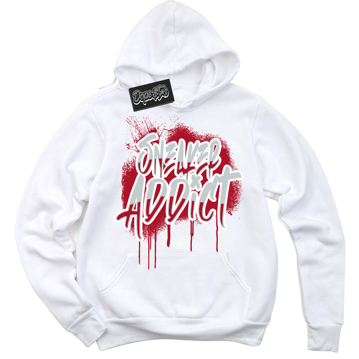 Cool White Hoodie with “ Sneaker Addict ”  design that Perfectly Matches  Reverse Ultraman Sneakers.