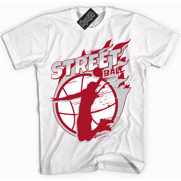 Cool White Shirt with “ Street Ball ” design that perfectly matches Reverse Ultraman Sneakers.
