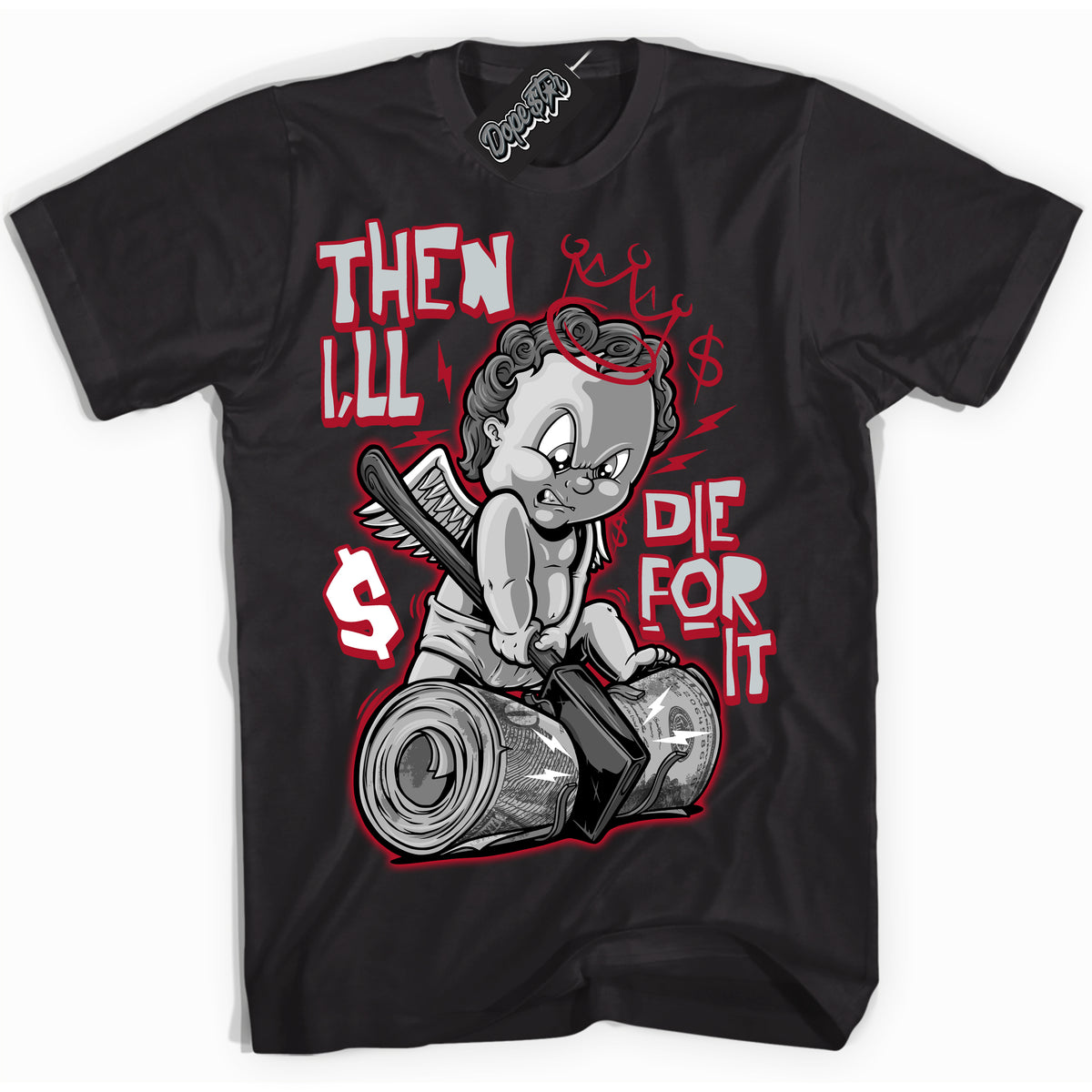 Cool Black Shirt with “ Then I'll ” design that perfectly matches Reverse Ultraman Sneakers.