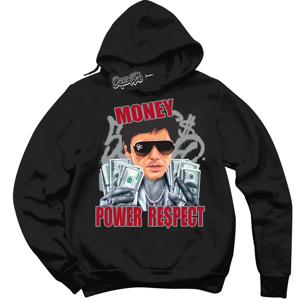 Cool Black Hoodie with “ Tony Montana ”  design that Perfectly Matches  Reverse Ultraman Sneakers.
