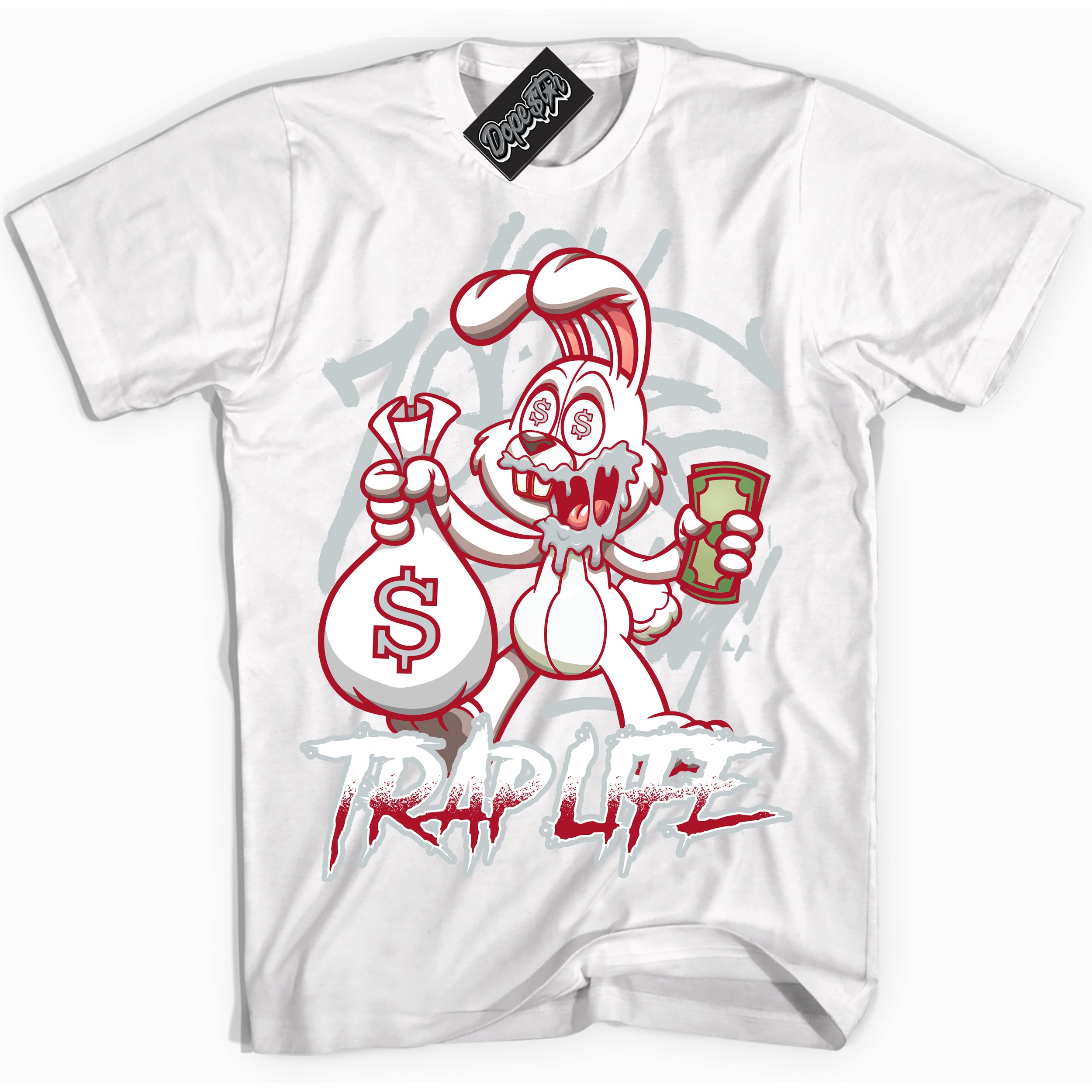 Cool White Shirt with “ Trap Rabbit ” design that perfectly matches Reverse Ultraman Sneakers.