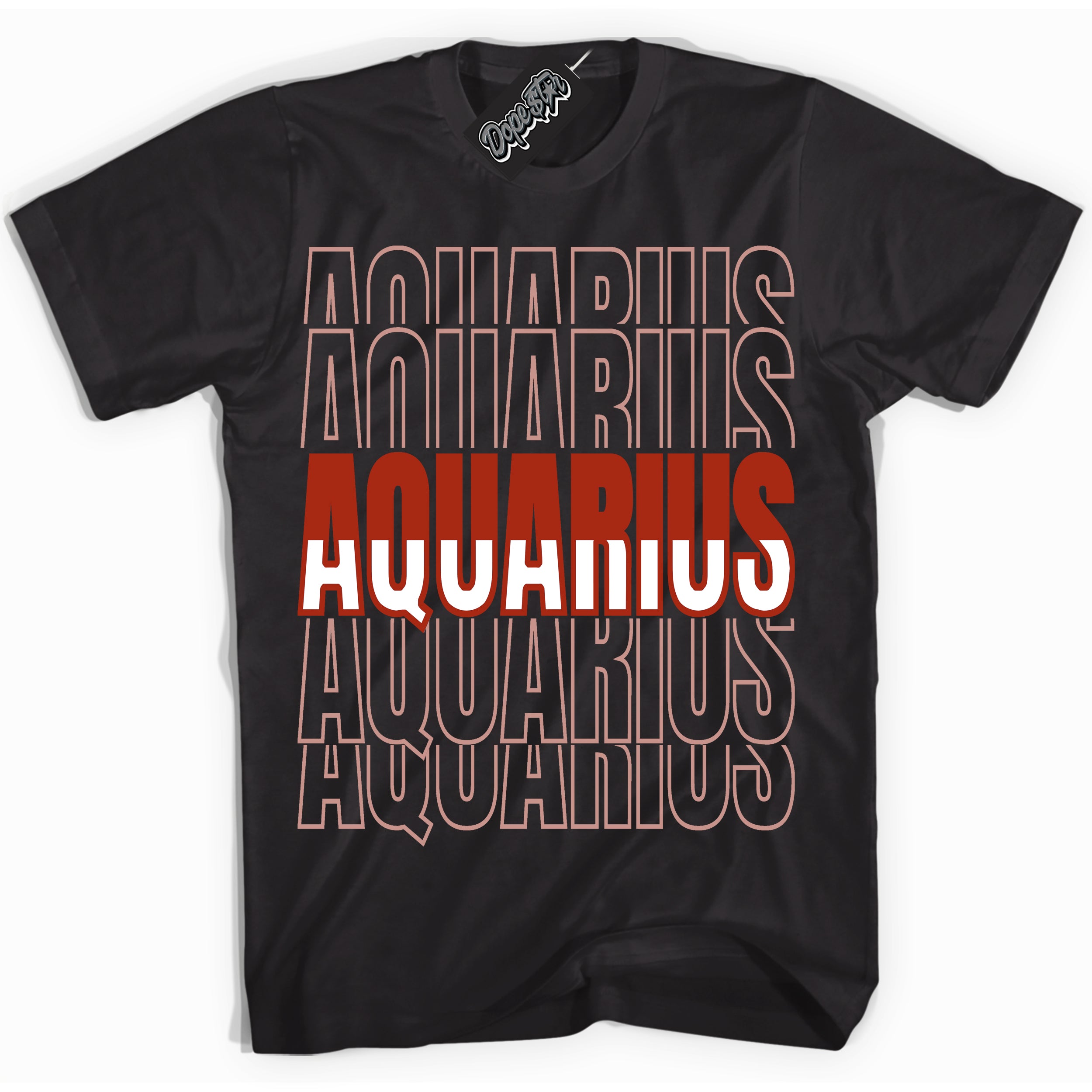 Cool Black Shirt with “ Aquarius ” design that perfectly matches Red Stardust Dunk.
