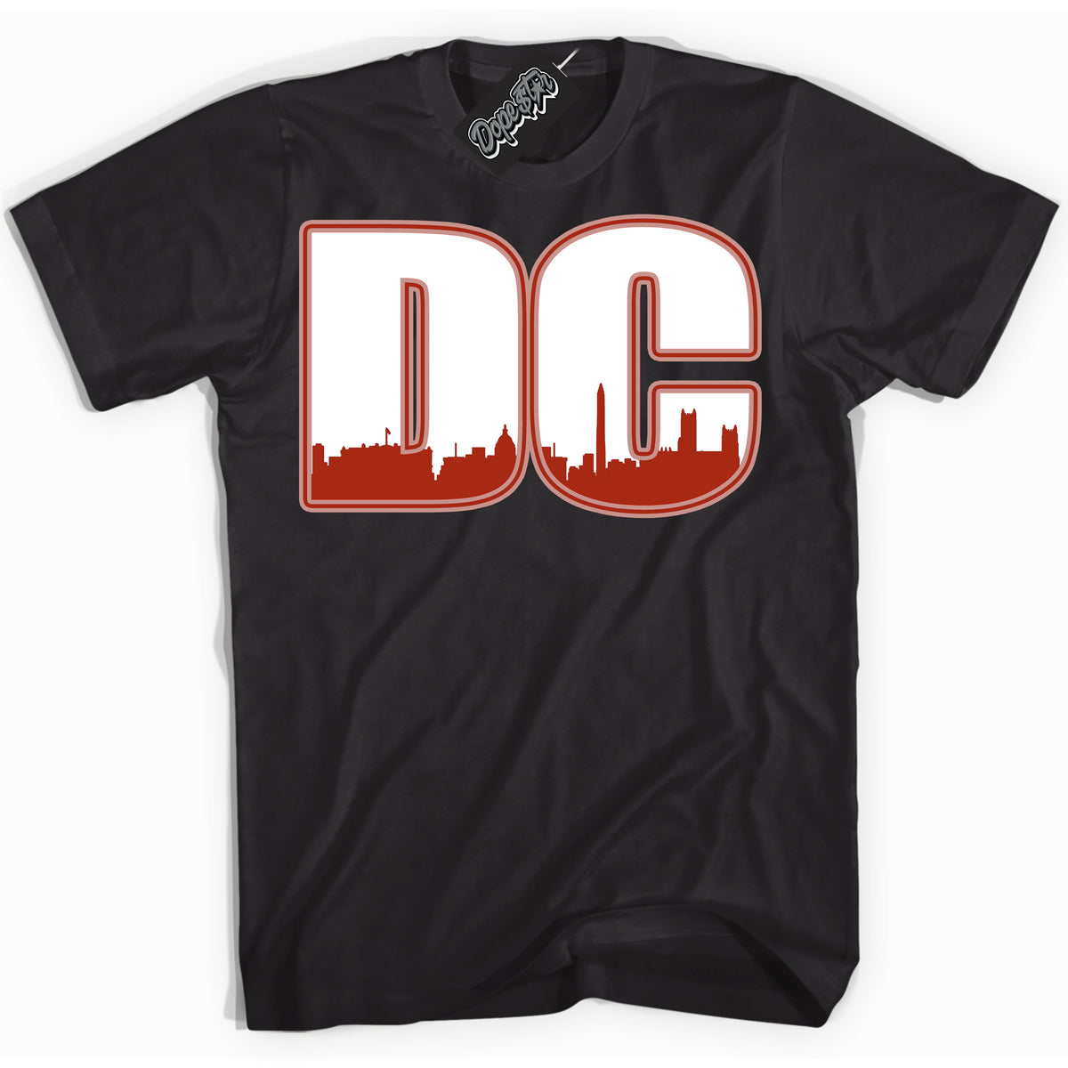 Cool Black Shirt with “ DC ” design that perfectly matches Red Stardust Dunk.

