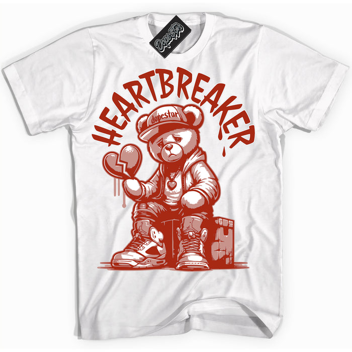 Cool White Shirt with “ Heartbreaker Bear ” design that perfectly matches Red Stardust Dunk.
