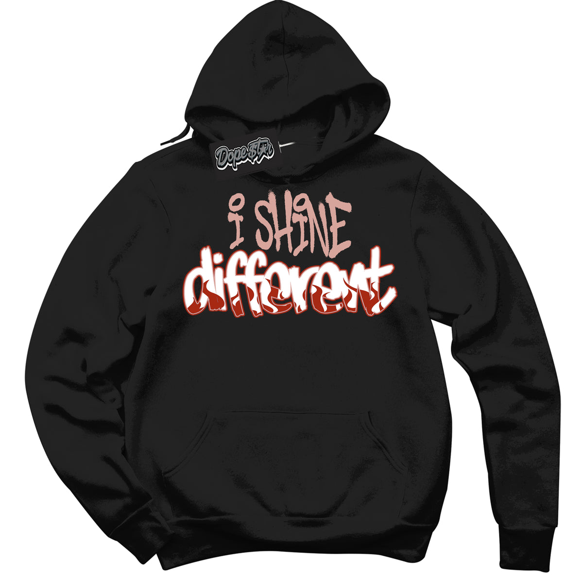 Cool Black Hoodie with “ I Shine Different ”  design that Perfectly Matches Red Stardust Dunk.
