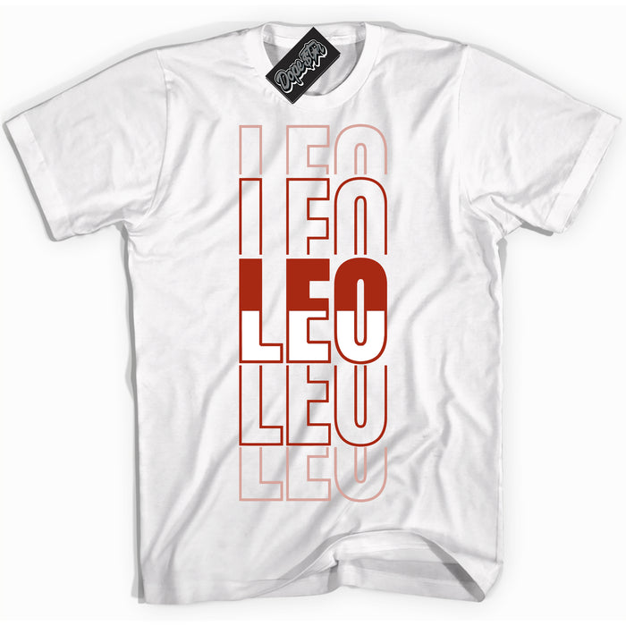 Cool White Shirt with “ Leo ” design that perfectly matches Red Stardust Dunk.
