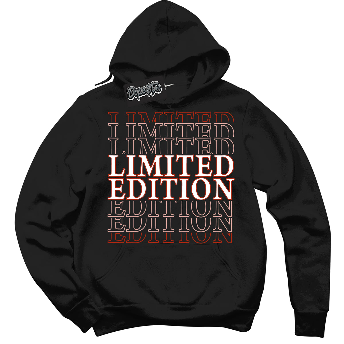 Cool Black Hoodie with “ Limited Edition ”  design that Perfectly Matches Red Stardust Dunk.
