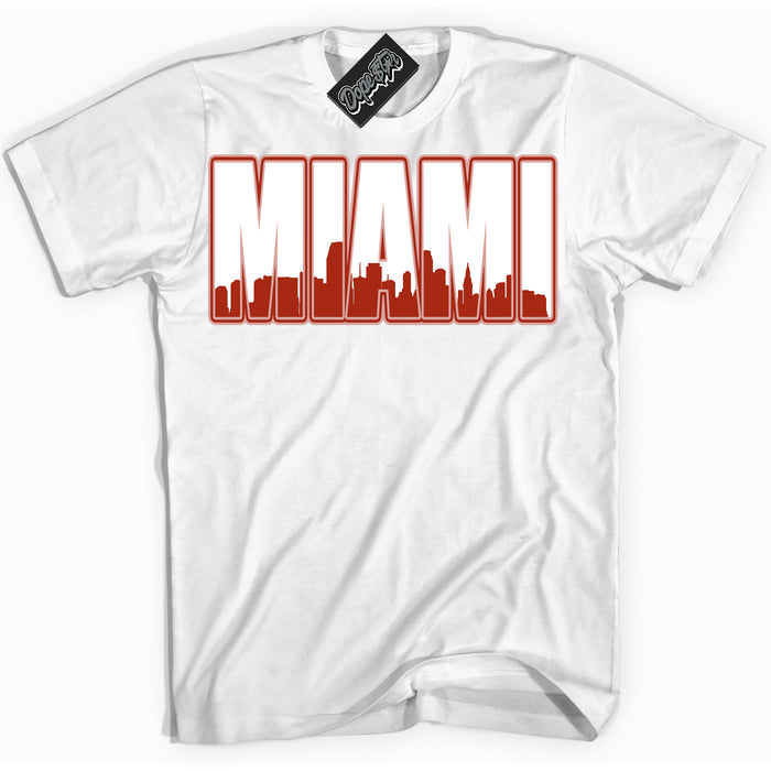Cool White Shirt with “ Miami ” design that perfectly matches Red Stardust Dunk.
