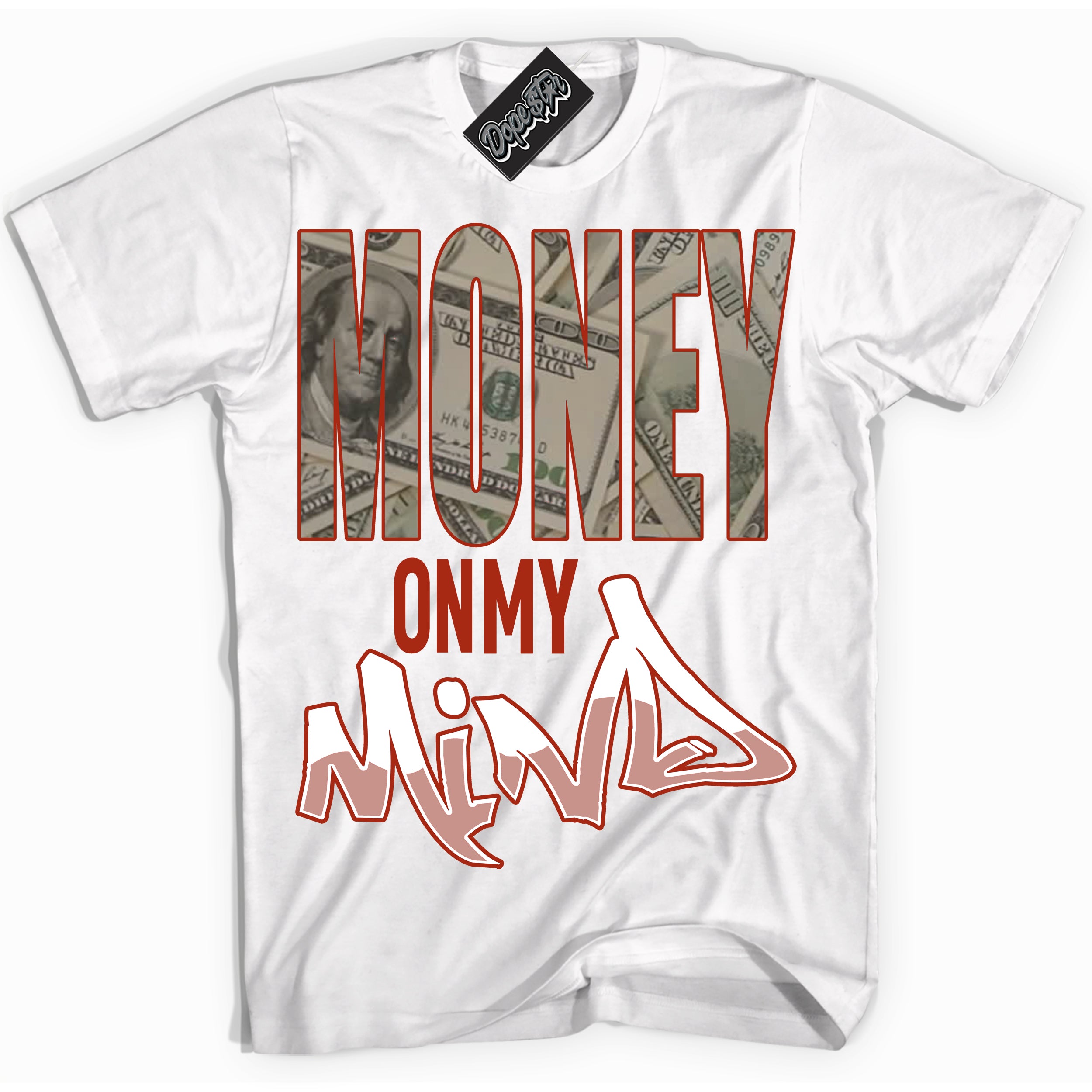 Cool White Shirt with “ Money On My Mind ” design that perfectly matches Red Stardust Dunk.
