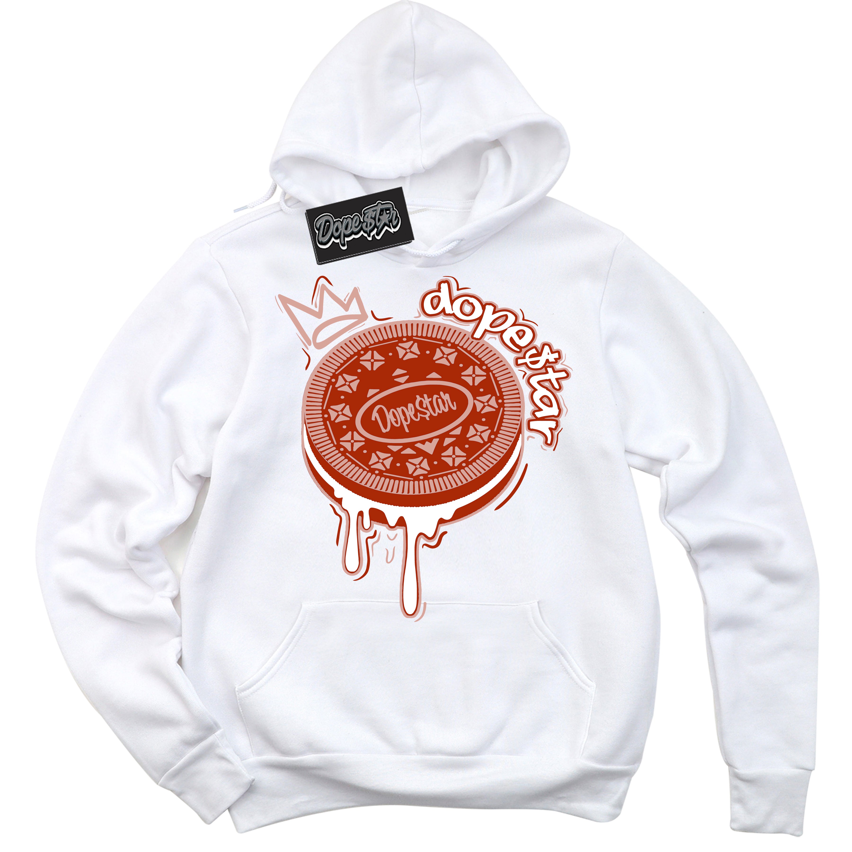 Cool White Hoodie with “ Oreo DS ”  design that Perfectly Matches Red Stardust Dunk.
