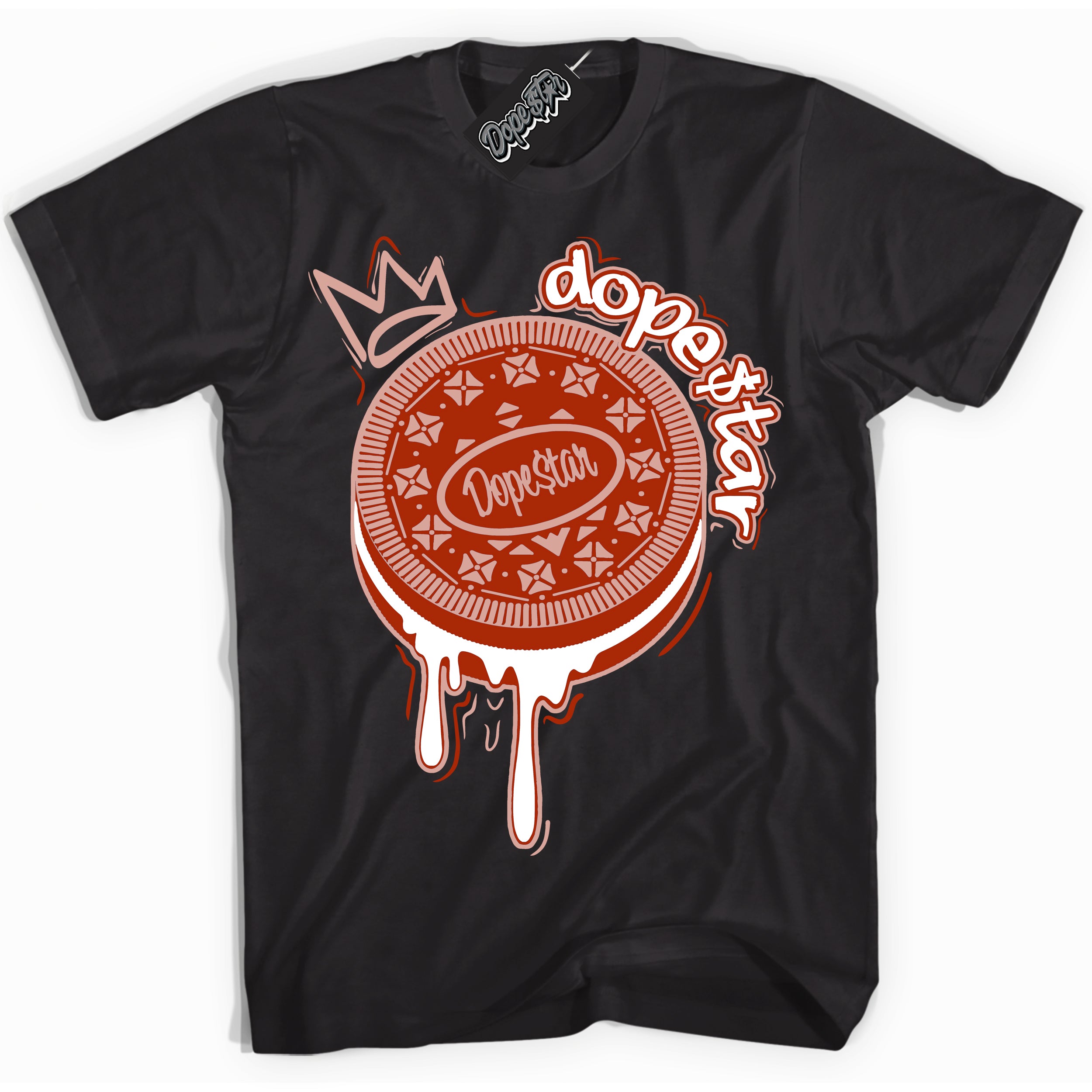 Cool Black Shirt with “ Oreo DS ” design that perfectly matches Red Stardust Dunk.
