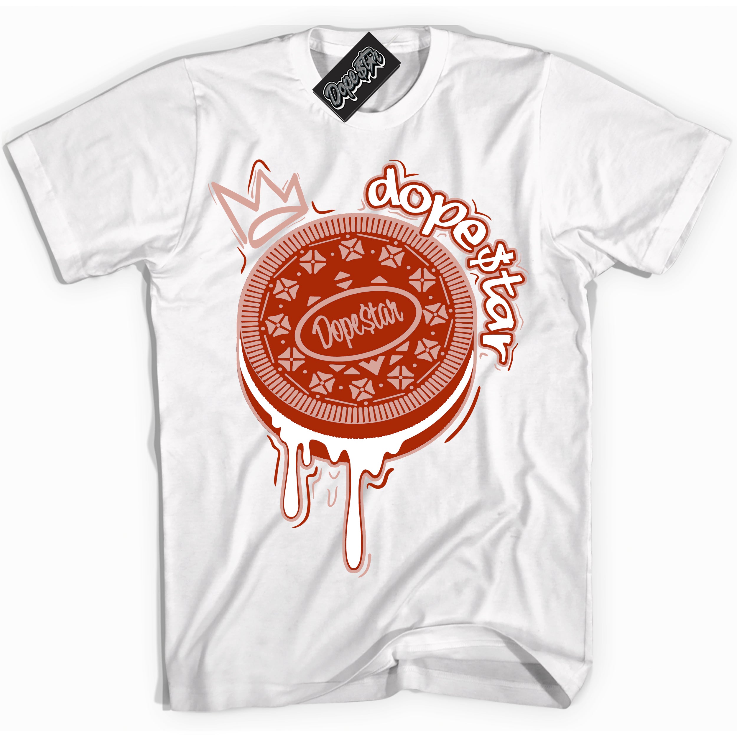 Cool White Shirt with “ Oreo DS ” design that perfectly matches Red Stardust Dunk.
