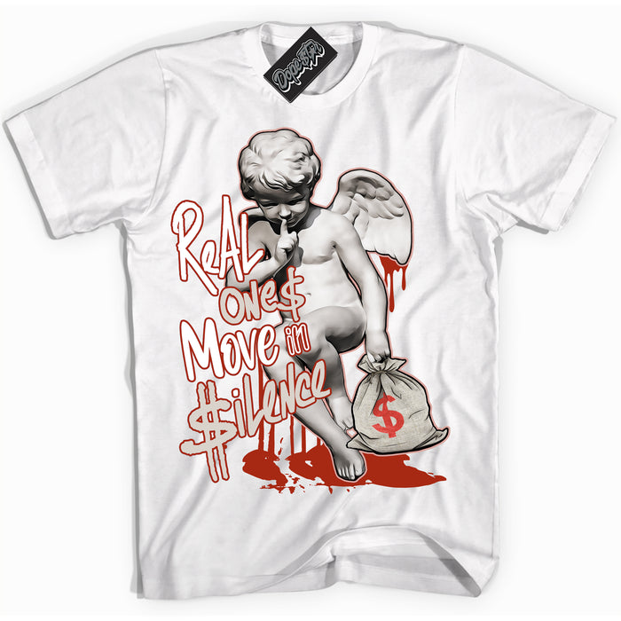 Cool White Shirt with “ Real Ones Cherub ” design that perfectly matches Red Stardust Dunk.
