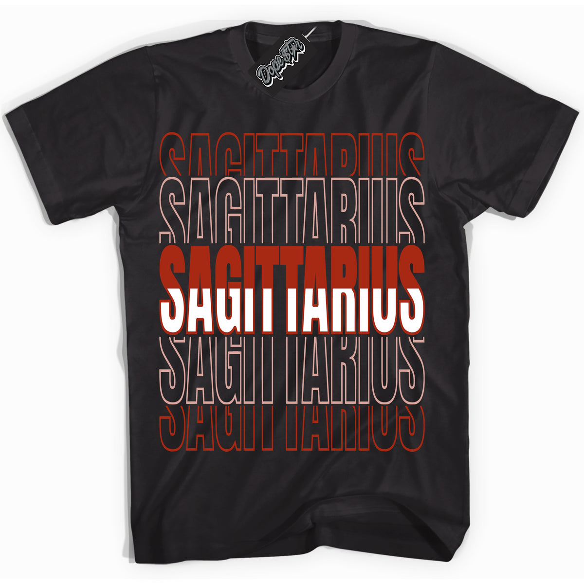Cool Black Shirt with “ Sagittarius ” design that perfectly matches Red Stardust Dunk.
