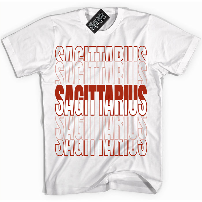 Cool White Shirt with “ Sagittarius ” design that perfectly matches Red Stardust Dunk.
