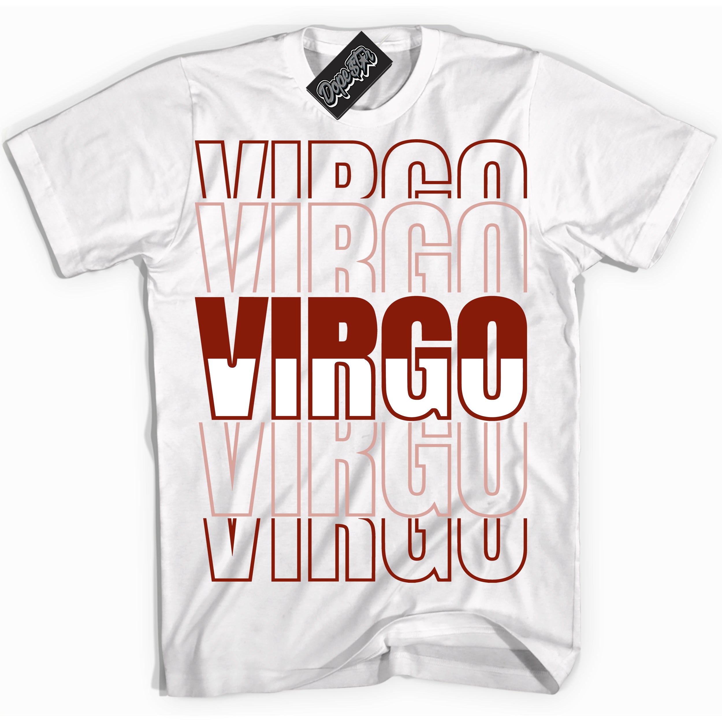 Cool White Shirt with “ Virgo ” design that perfectly matches Red Stardust Dunk.
