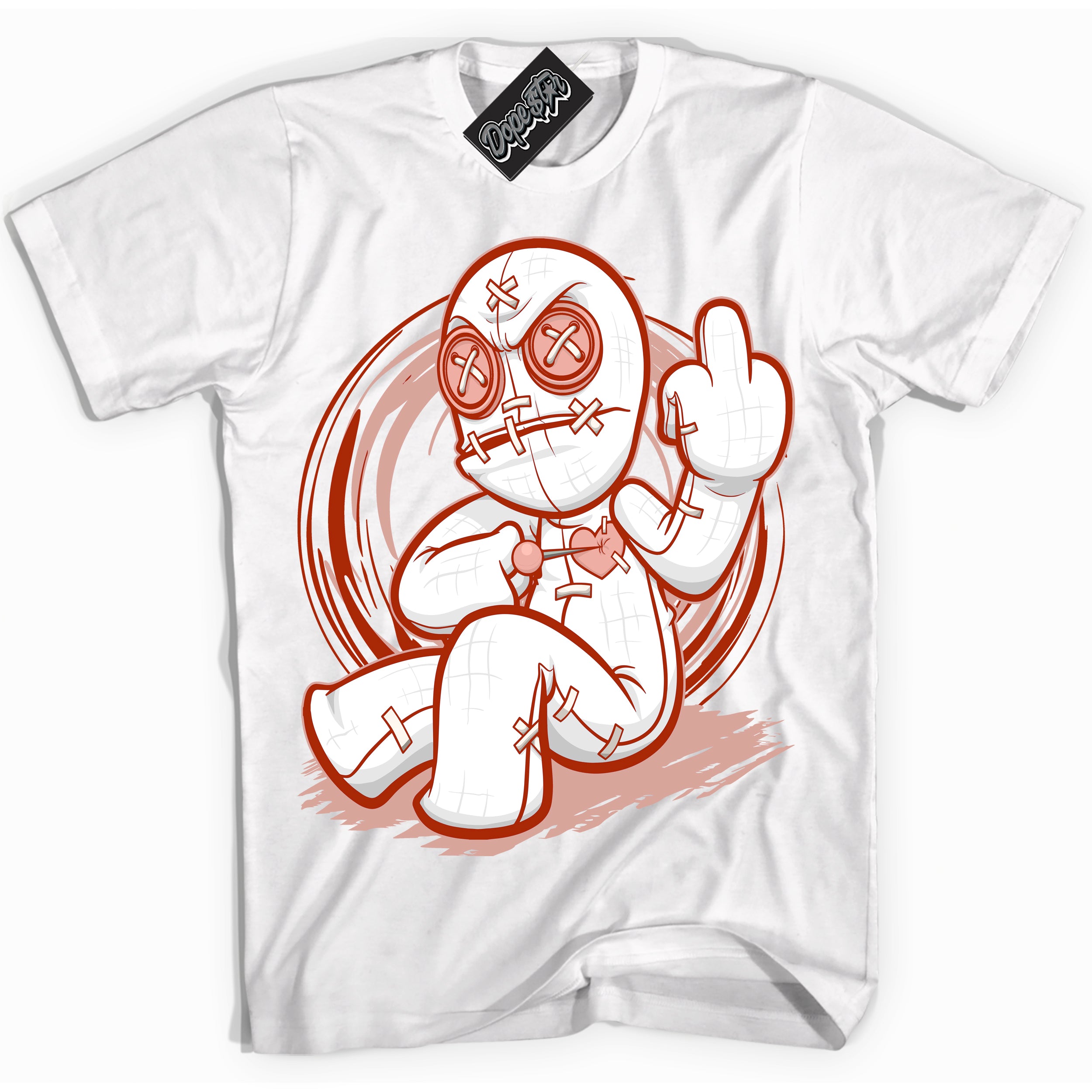 Cool White Shirt with “ Voodoo Doll ” design that perfectly matches Red Stardust Dunk.
