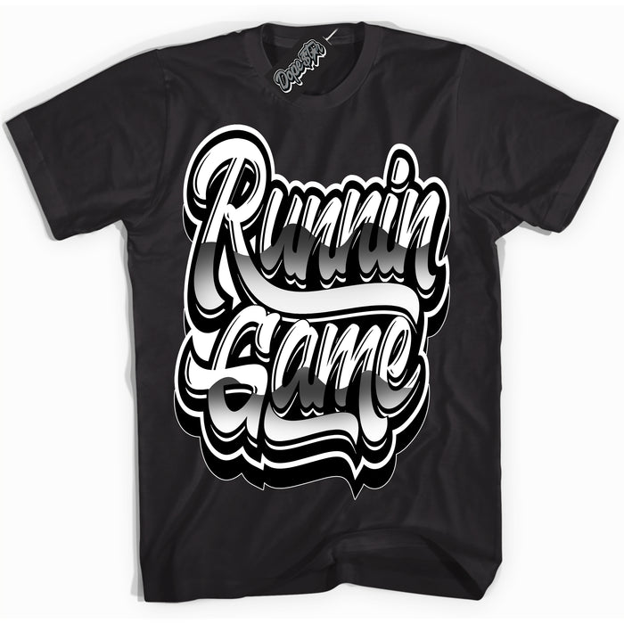 Cool Black Shirt with “Running Game” design that perfectly matches Suede Panda Dunk.