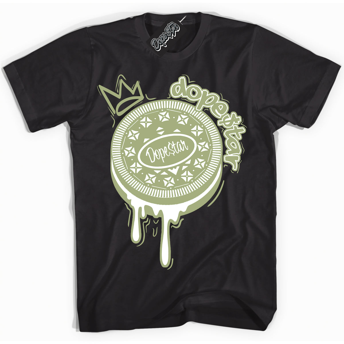 Cool Black Shirt with “ Oreo DS ” design that perfectly matches Safari Oil Green Dunk.
