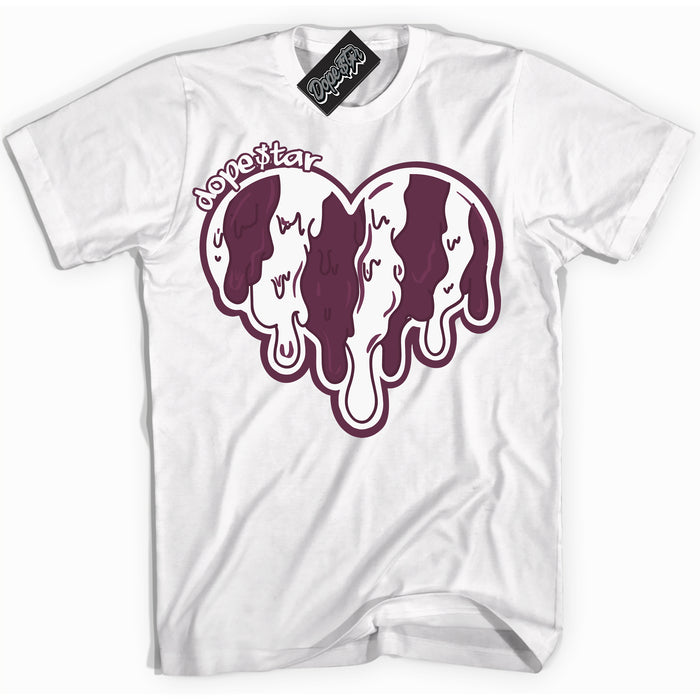 Cool White Shirt with “Melting Heart” design that perfectly matches White Viotech Dunks.