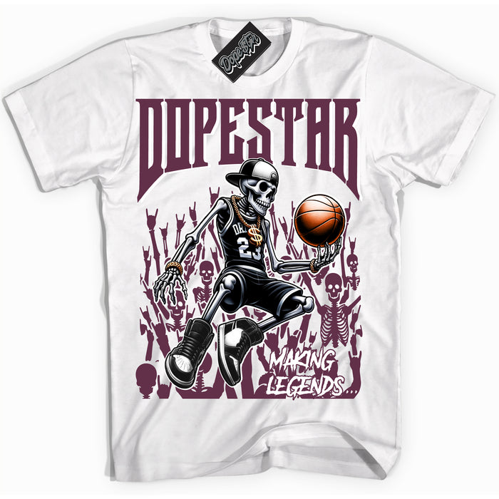 Cool White Shirt with “Making Legends” design that perfectly matches White Viotech Dunks.