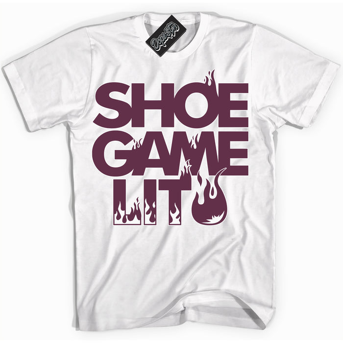 Cool White Shirt with “Shoe Game Lit” design that perfectly matches White Viotech Dunks.