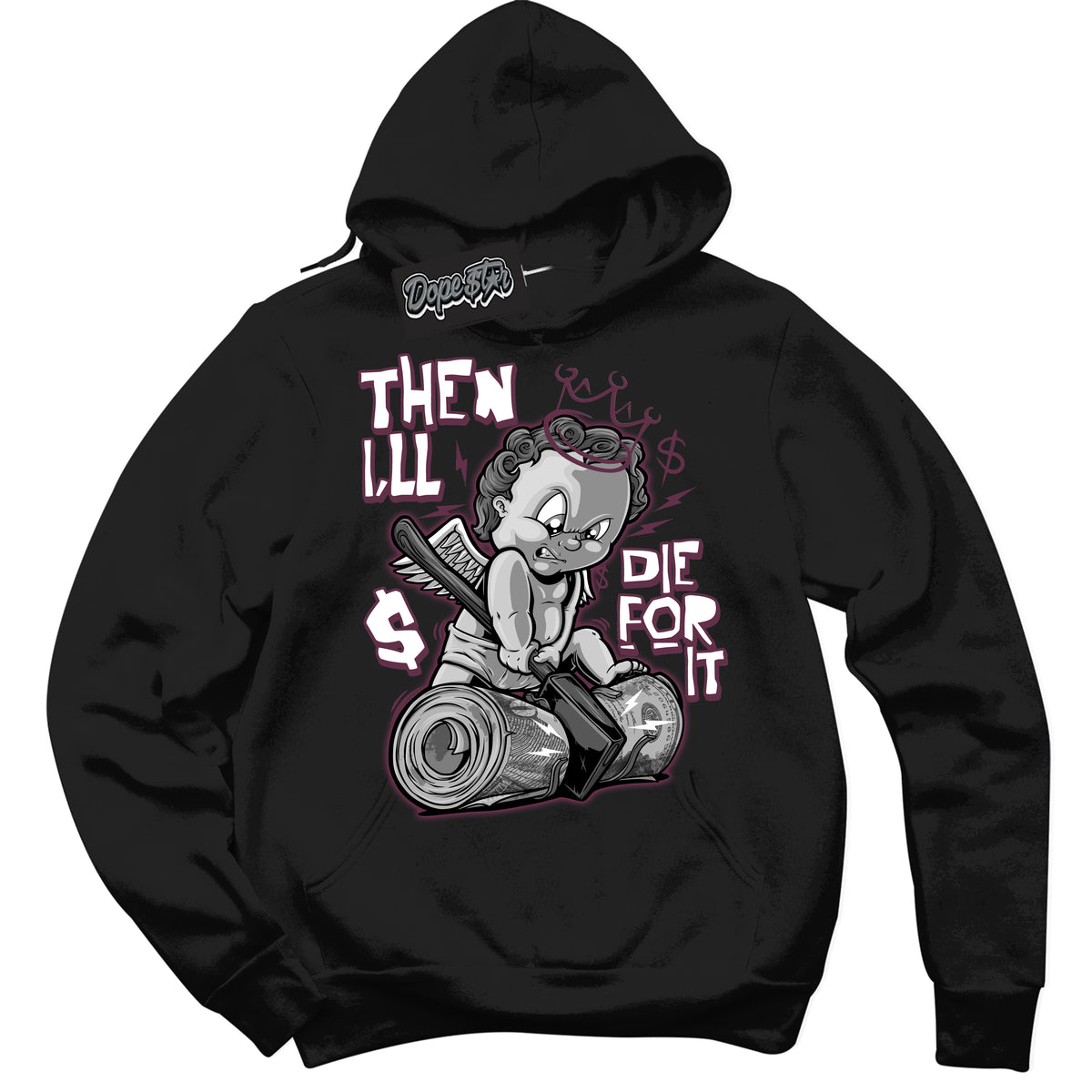 Cool Black Hoodie with “Then I'll” design that Perfectly Matches White Viotech Dunks.