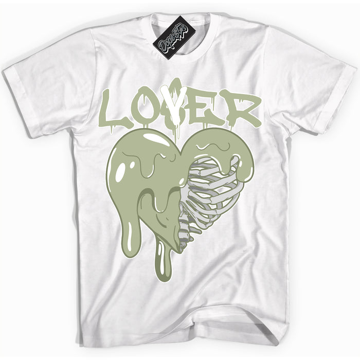 Cool White Shirt with “ Lover Loser ” design that perfectly matches Next Nature Olive Aura Dunks.

