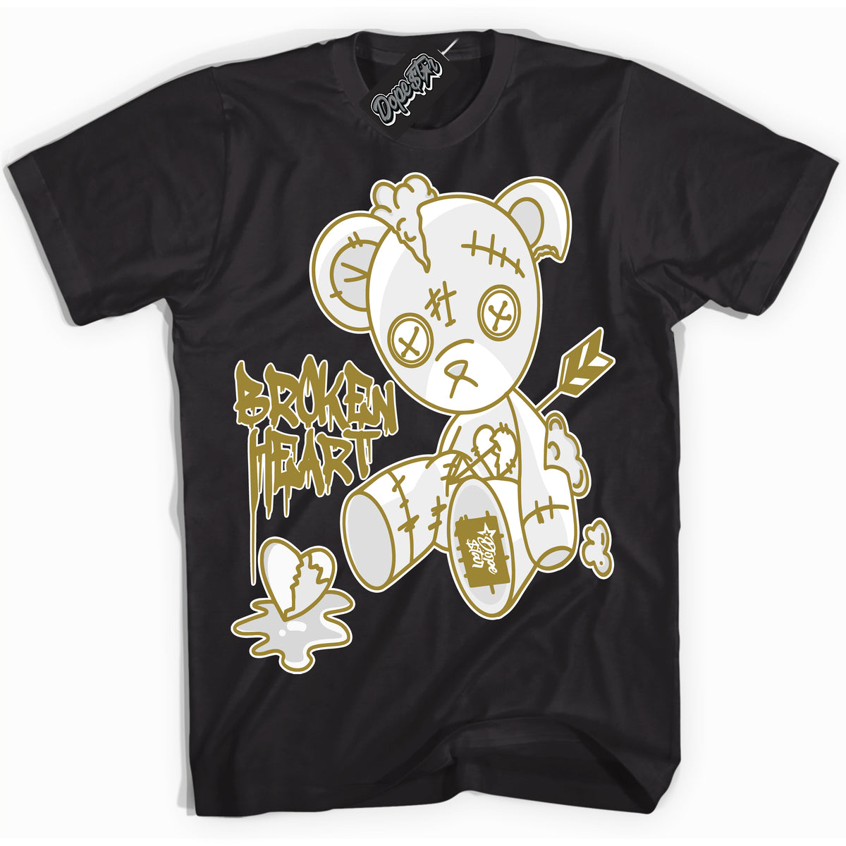 Cool Black Shirt with “ Broken Heart Bear ” design that perfectly matches Pacific Moss Dunks.
