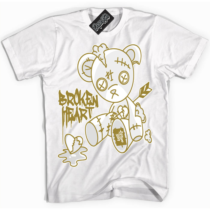 Cool White Shirt with “ Broken Heart Bear ” design that perfectly matches Pacific Moss Dunks.
