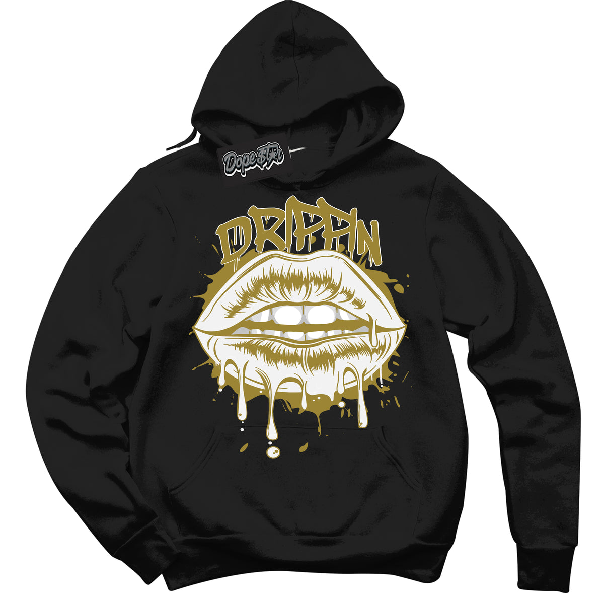 Cool Black Hoodie with “ Drippin ”  design that Perfectly Matches Pacific Moss Dunks.
