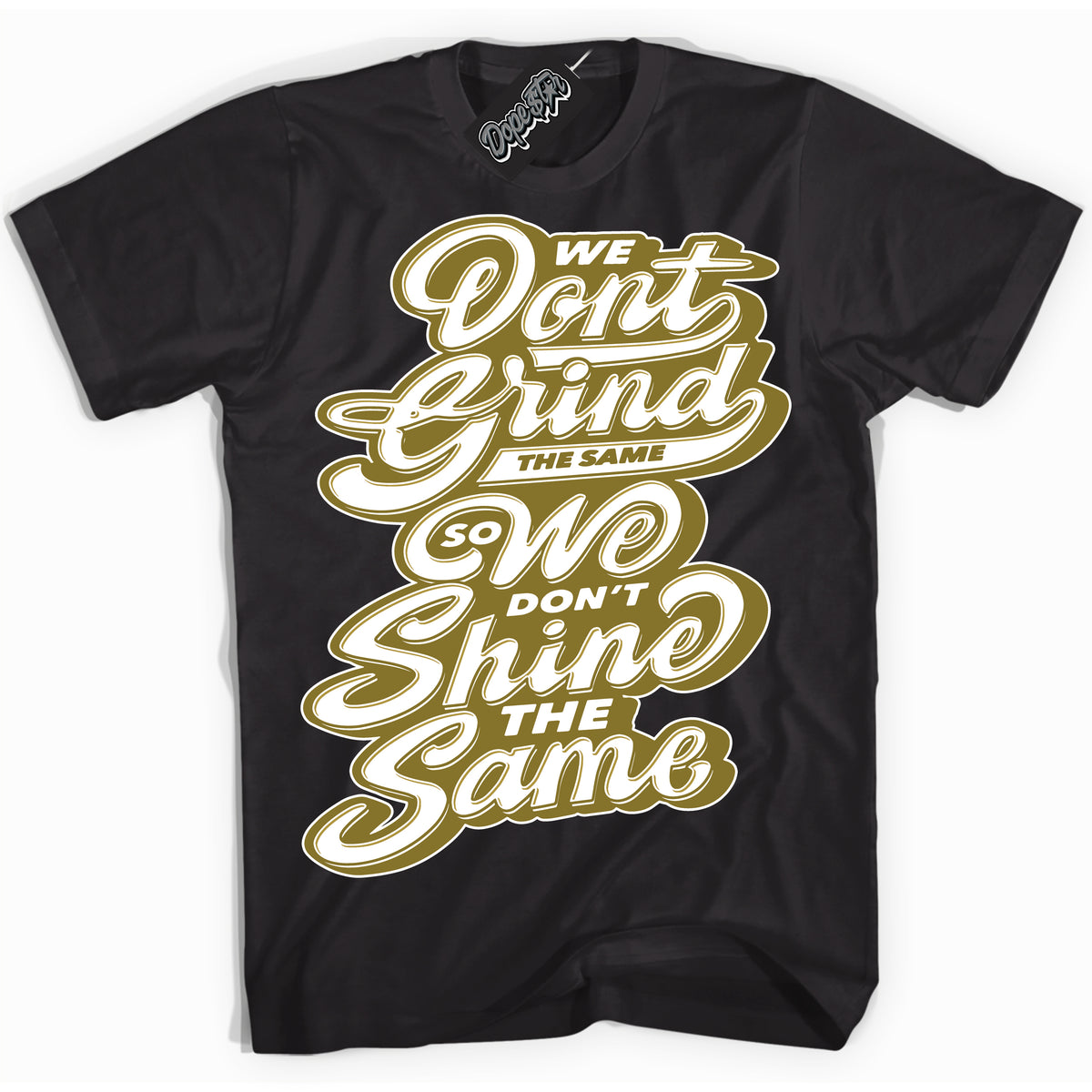 Cool Black Shirt with “ Grind Shine ” design that perfectly matches Pacific Moss Dunks.
