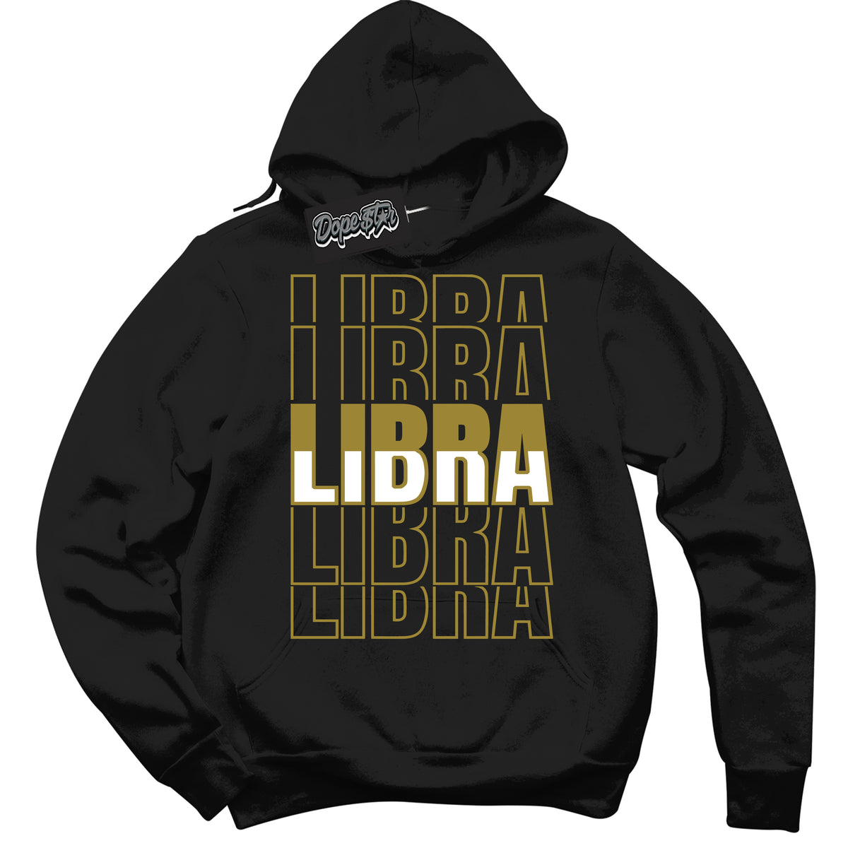 Cool Black Hoodie with “ Libra ”  design that Perfectly Matches Pacific Moss Dunks.

