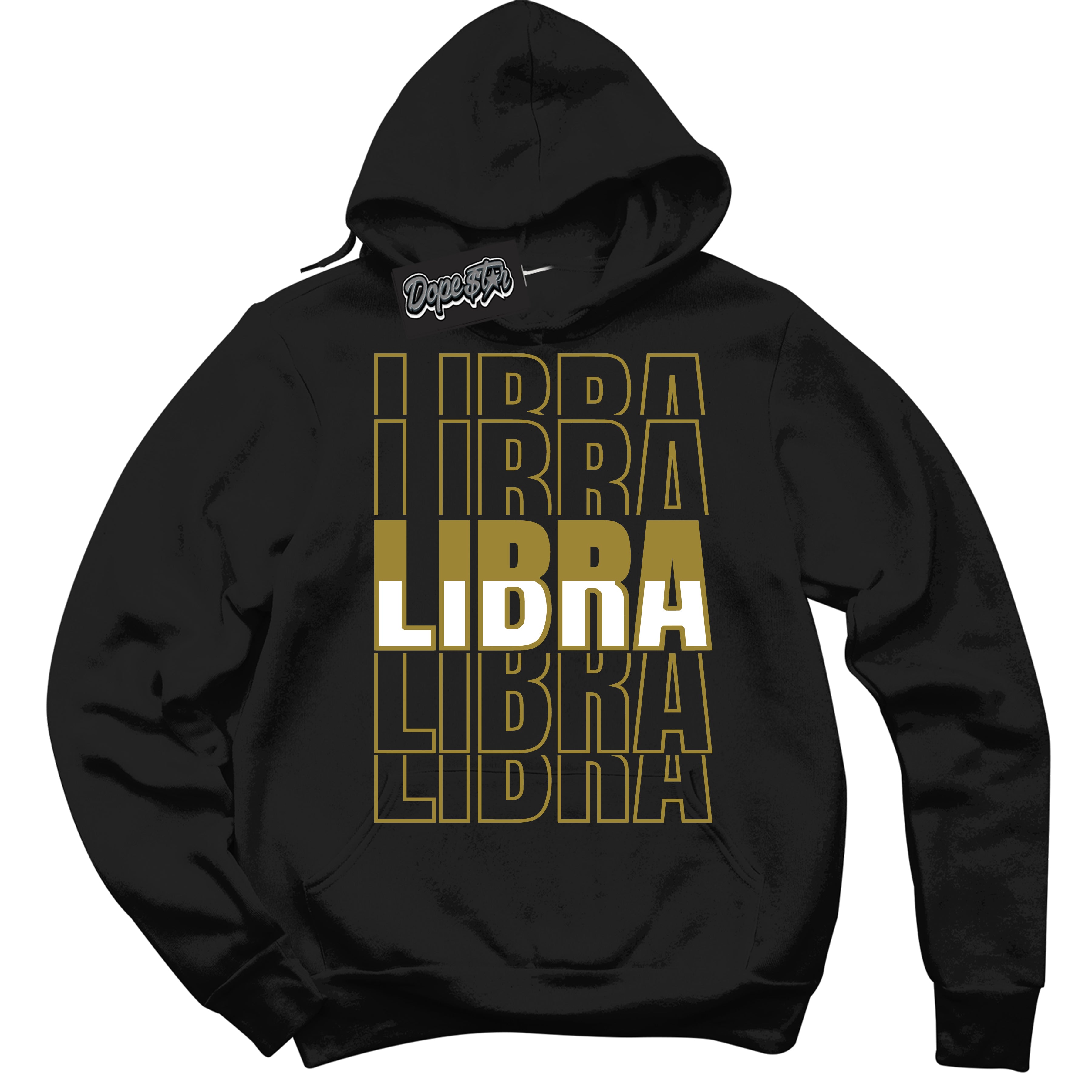 Cool Black Hoodie with “ Libra ”  design that Perfectly Matches Pacific Moss Dunks.
