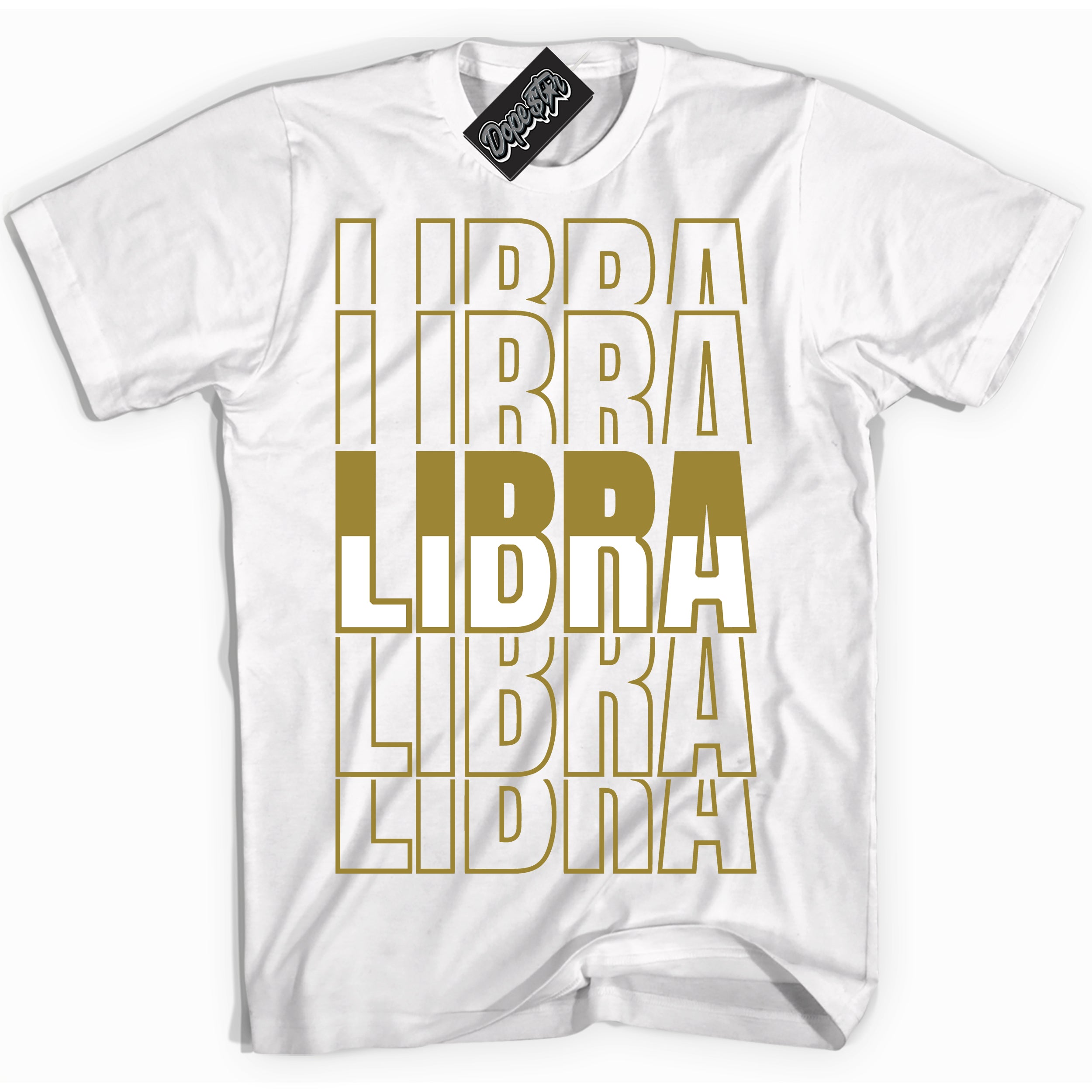 Cool White Shirt with “ Libra ” design that perfectly matches Pacific Moss Dunks.
