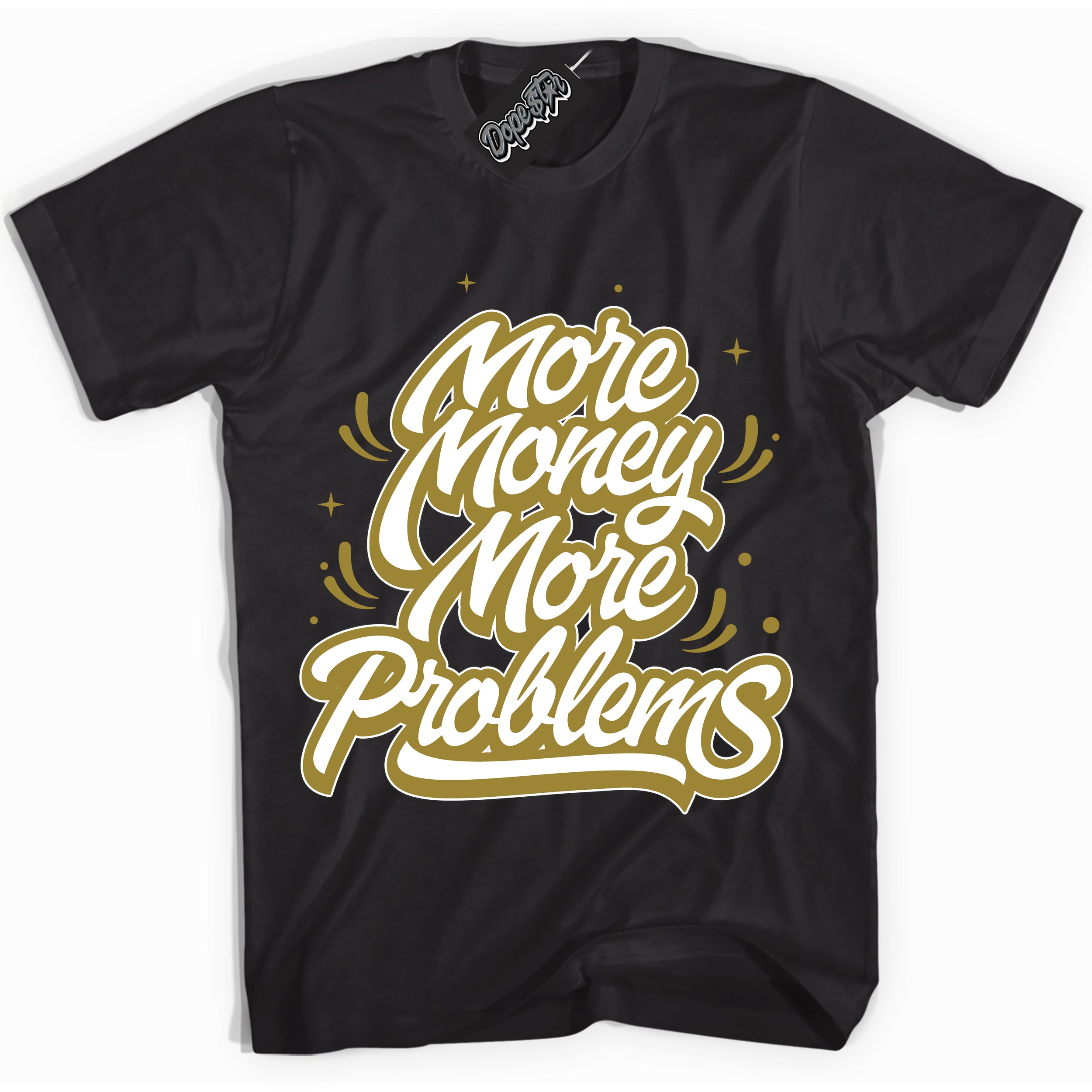 Cool Black Shirt with “ More Money More Problems ” design that perfectly matches Pacific Moss Dunks.
